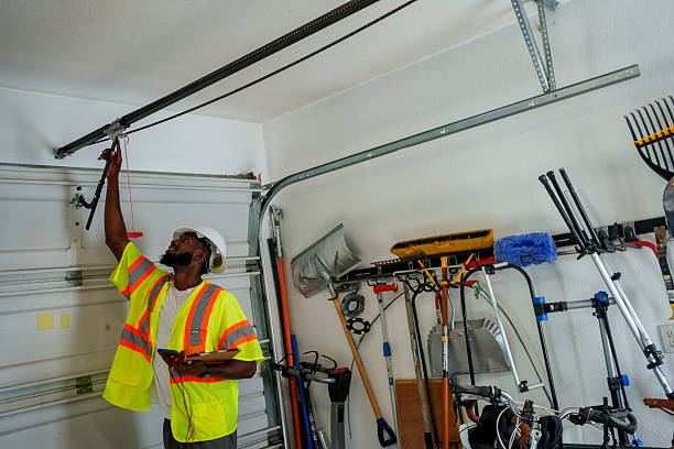 Professional Garage Door Panel Replacement technician working in Thomaston, NY